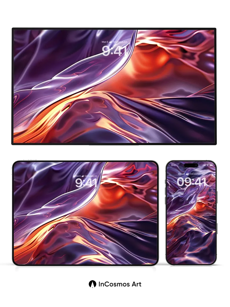 Luminous Abyss Wallpaper with Molten Veins