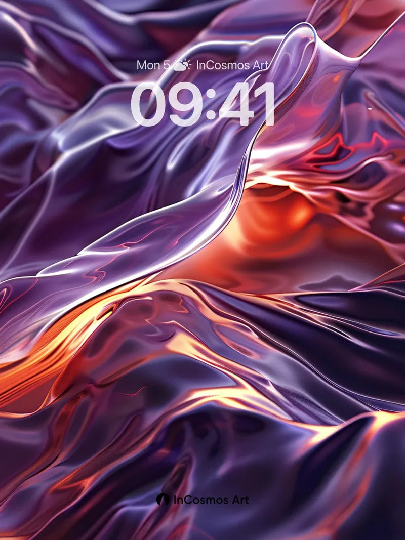 Luminous Abyss Wallpaper with Molten Veins