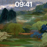 Serenity Bloom Wallpaper with Ink-Blot Trees wallpaper for iPhone, iPad & Mac