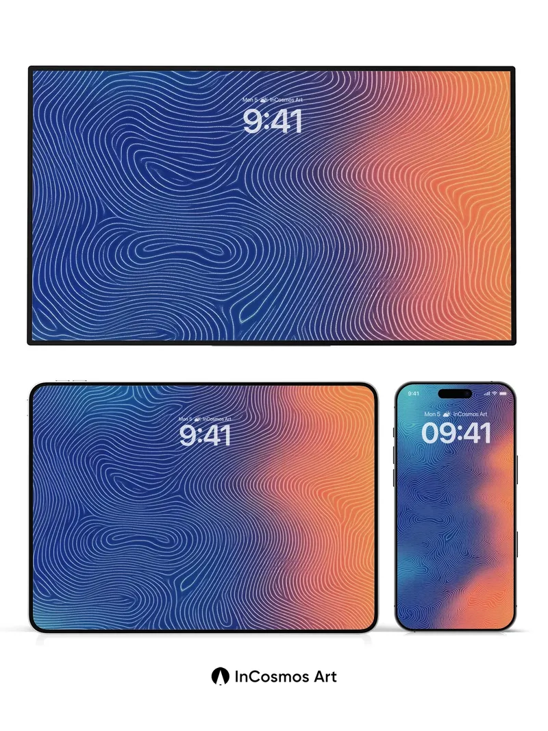 Calm Currents Wallpaper with Woven Lines