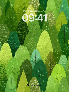 Whispering Canopy Wallpaper with Forest Hush, iPhone Duo cover screen