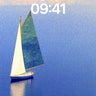 Serenity Sail Wallpaper with Ocean Reflections wallpaper for iPhone, iPad & Mac