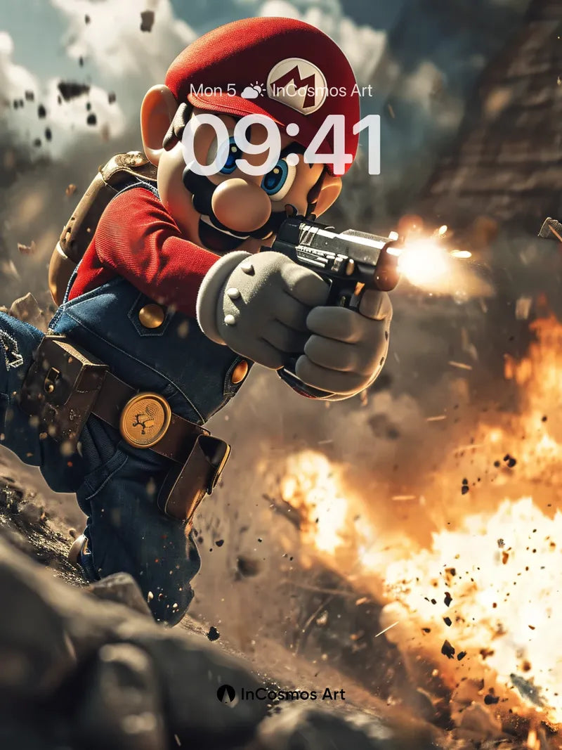 Crisp Action Wallpaper with Explosive Edge