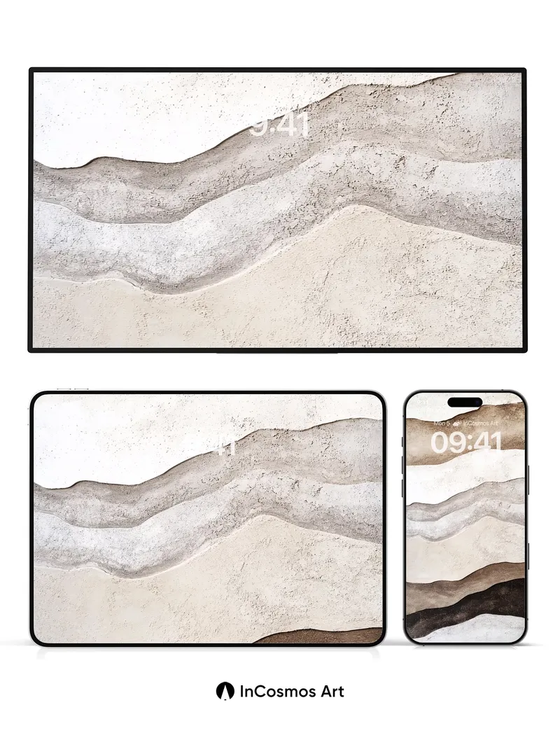 Earthy Flow Wallpaper with Sedimentary Rhythms