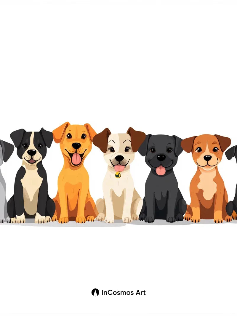 Playful Pup Crew Wallpaper with Whimsical Charm wallpaper for iPhone, iPad & Mac