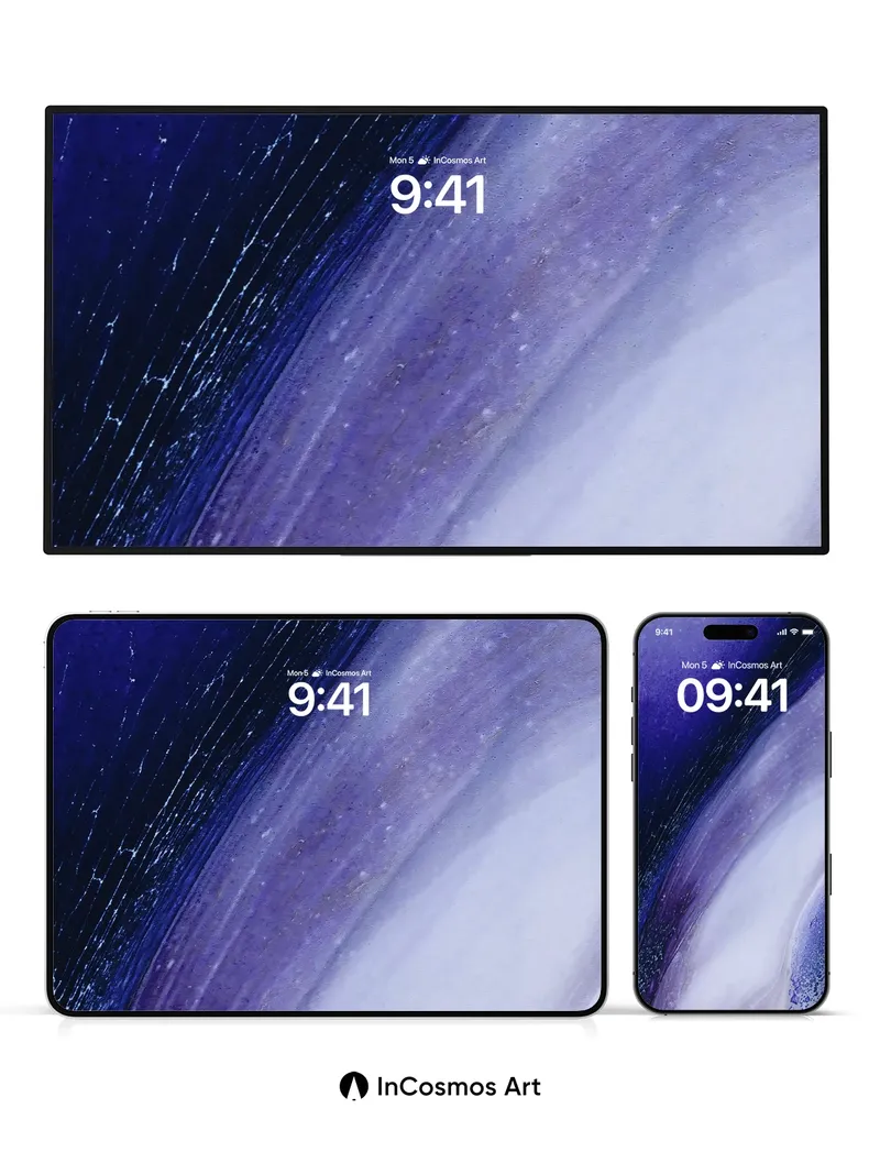 Cosmic Veil Wallpaper with Starlight Trails