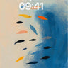 Oceanic Fish School Abstract Wallpaper wallpaper for iPhone, iPad & Mac