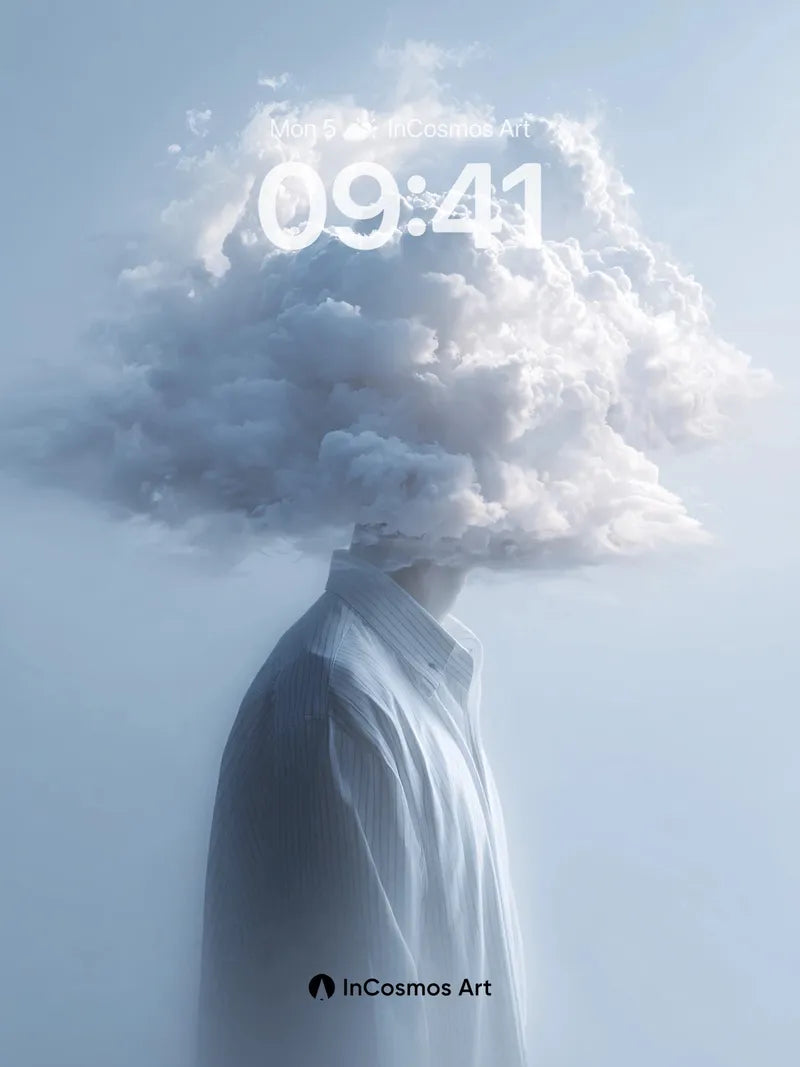 Cloud-Headed Serenity Wallpaper with Ethereal Light wallpaper for iPhone, iPad & Mac