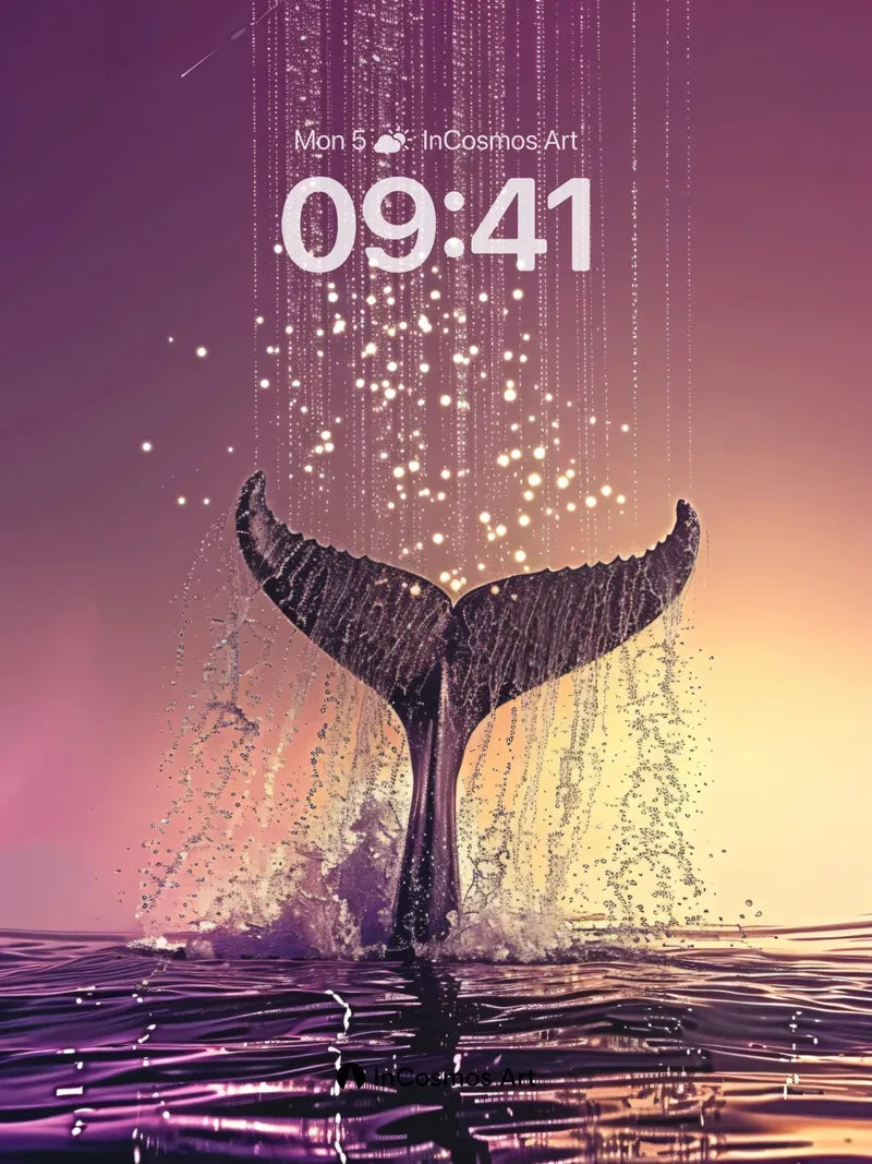 Whispering Tail Wallpaper with Cosmic Rain