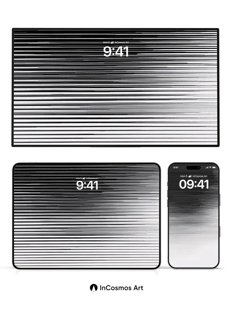 Silent Gradient Wallpaper with Flickering Lines