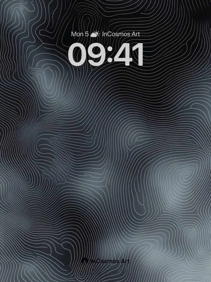 Silent Contour Wallpaper with Ghostly Lines