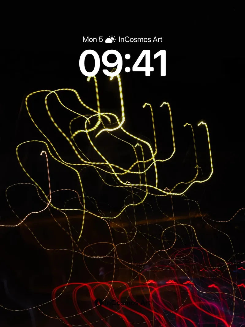 Neon Labyrinth Wallpaper with Electric Veins