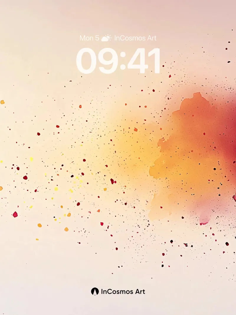 Crimson Pulse Wallpaper with Floating Embers