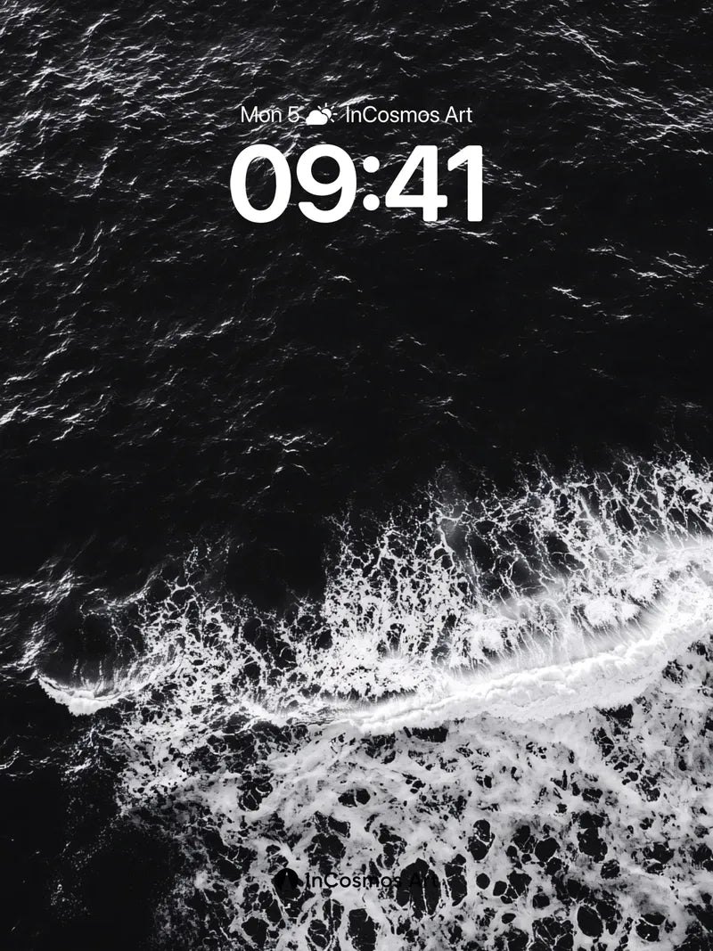 Churning Abyss Wallpaper with Froth Edge