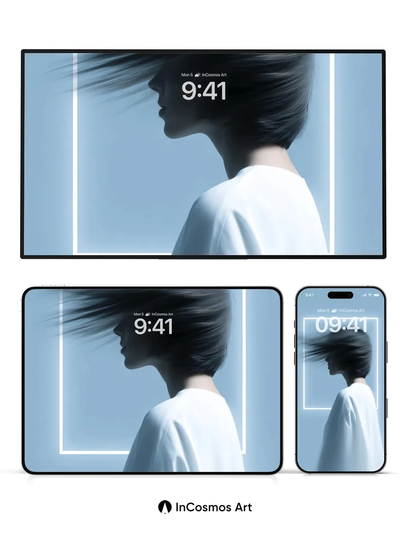 Silent Wind Wallpaper with Floating Frame