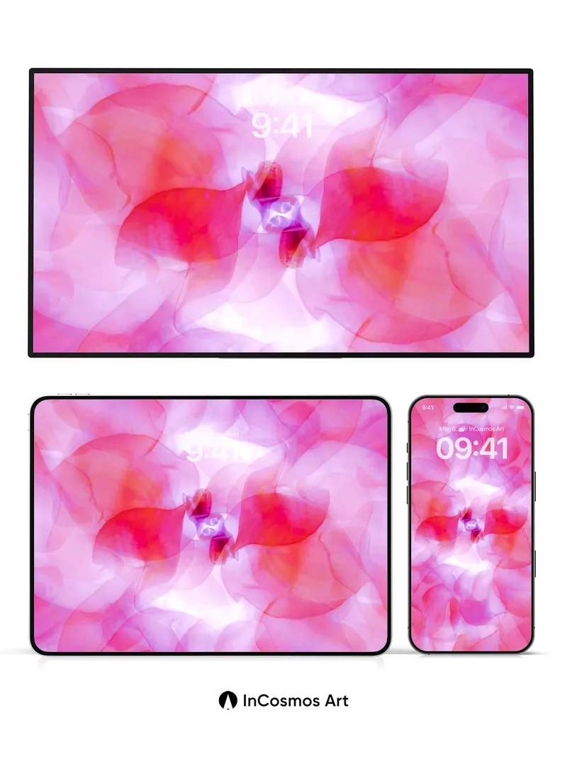 Luminous Petal Wallpaper with Ethereal Glow