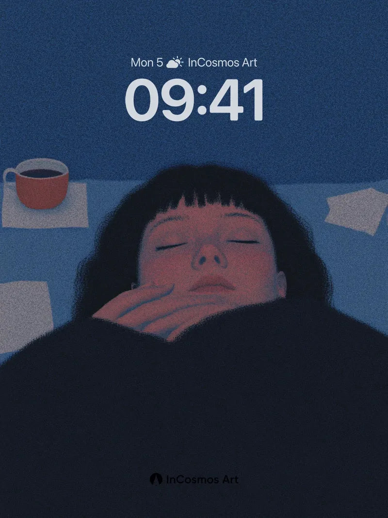 Midnight Stillness Wallpaper with Warm Brew