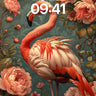 Velvet Flamingo Wallpaper with Rosy Bloom wallpaper for iPhone, iPad & Mac