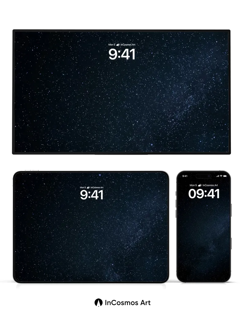 Silent Galaxy Wallpaper with Starlight Veil