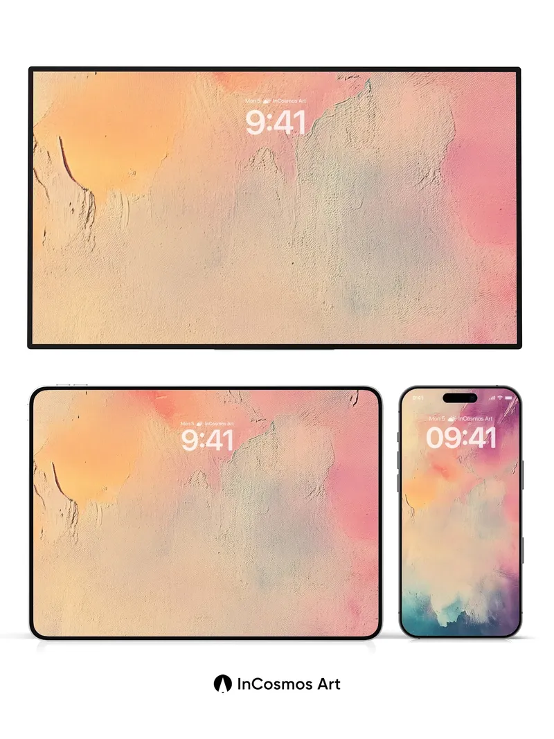 Pastel Mirage Wallpaper with Textured Breath