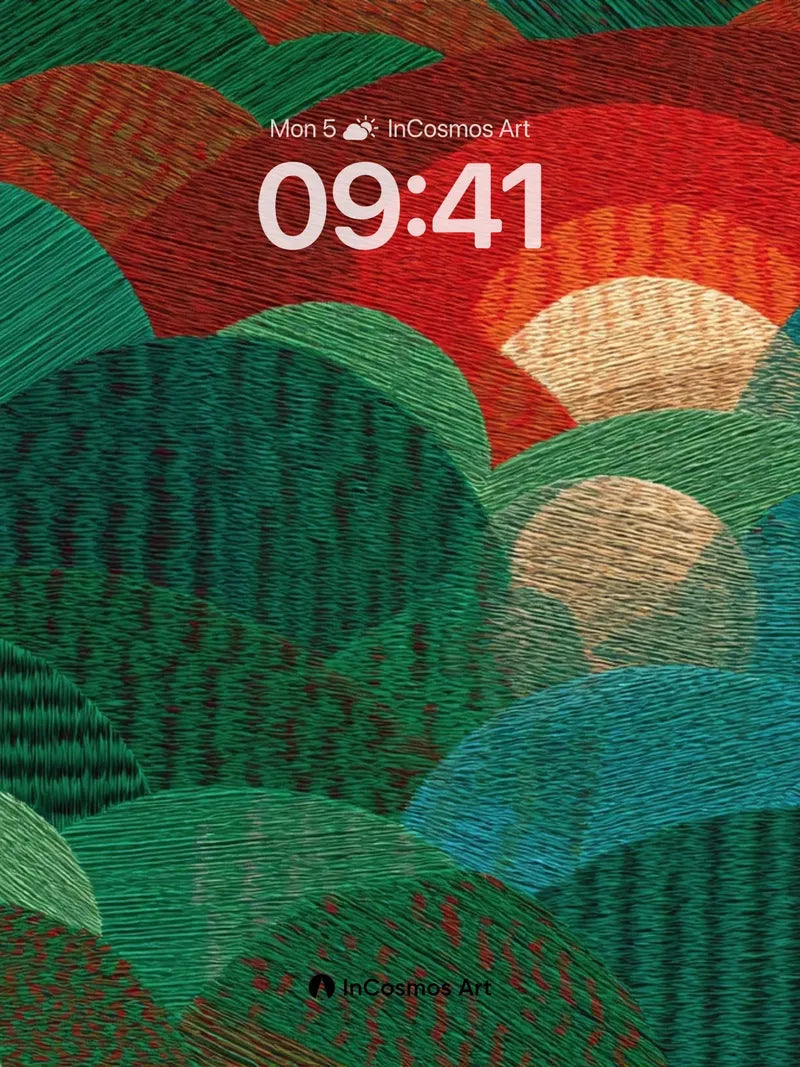 Emberwave Wallpaper with Textured Clouds