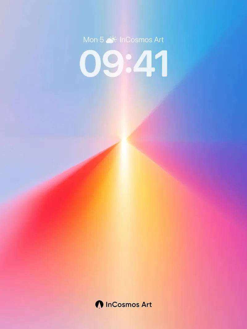 Prismatic Surge Wallpaper with Radiant Core