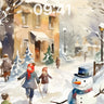 Nostalgic Snowfall Wallpaper with Whimsical Charm wallpaper for iPhone, iPad & Mac