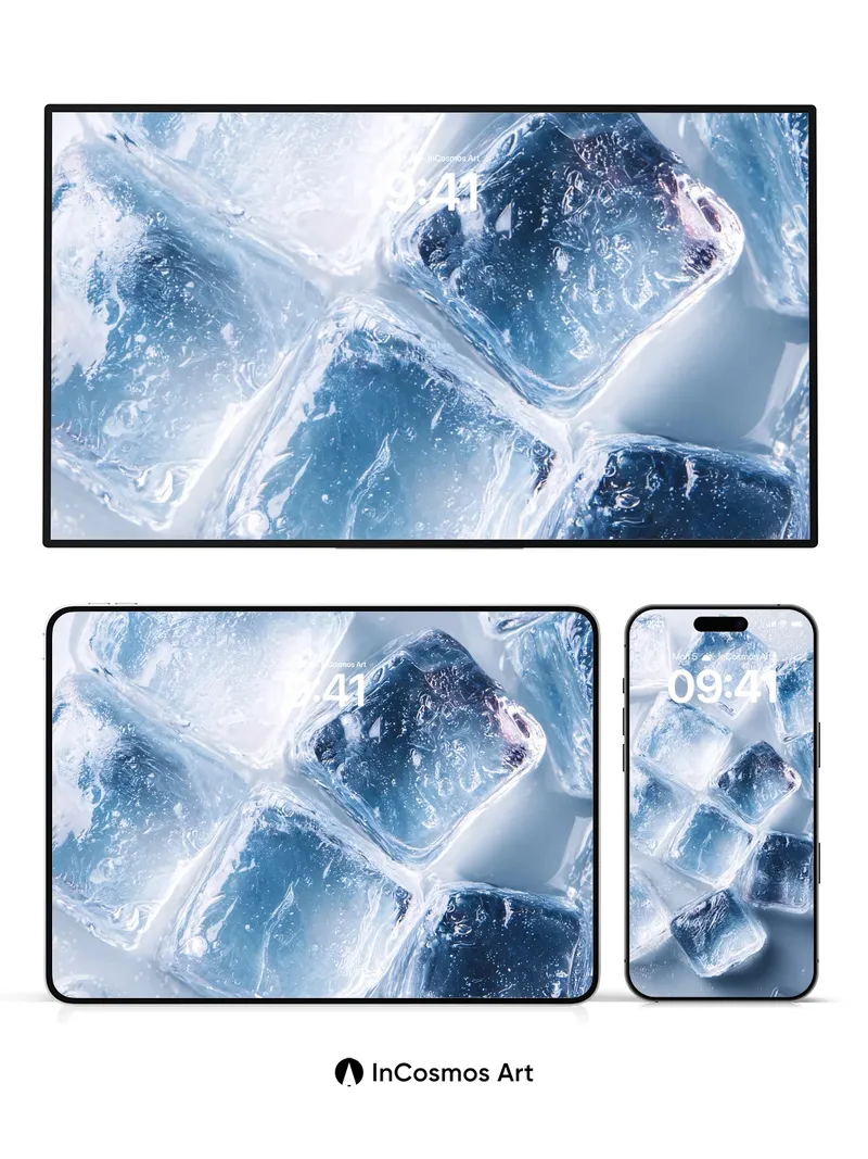 Frost Whisper Wallpaper with Crystalline Depth