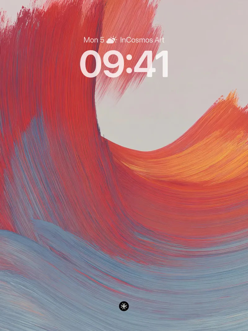 Fluid Crimson Waves Abstract Wallpaper Background wallpaper for iPhone, iPad & Mac