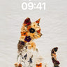 Botanical Whimsy Wallpaper with Petal Silhouette wallpaper for iPhone, iPad & Mac