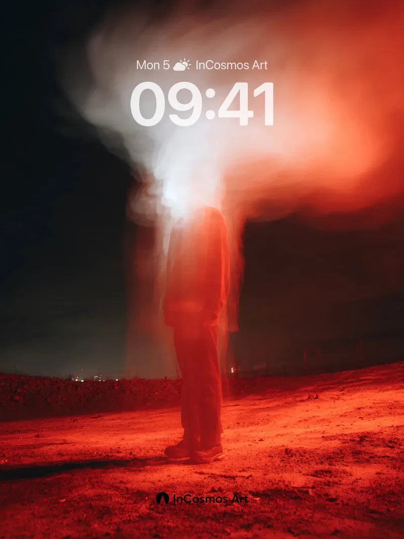 Incandescent Shadow Wallpaper with Ethereal Smoke wallpaper for iPhone, iPad & Mac