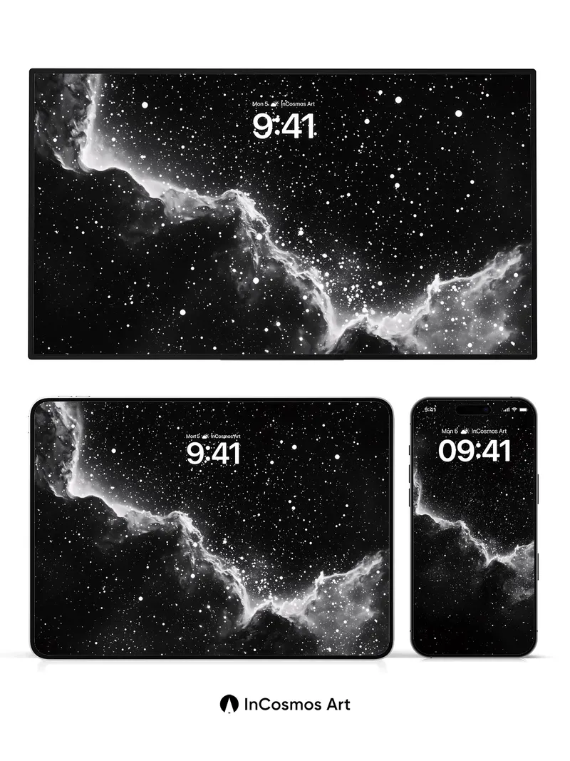 Cosmic Veil Wallpaper with Starlit Whispers