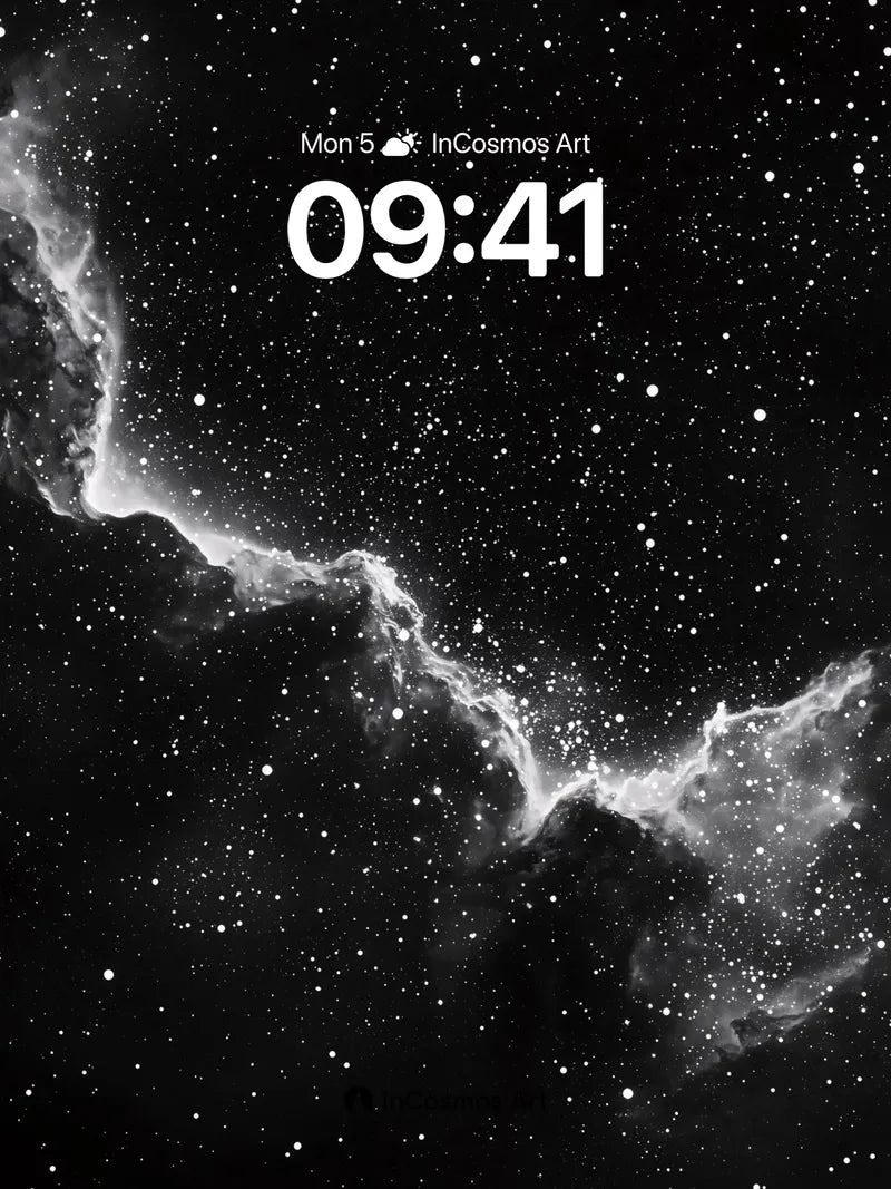 Cosmic Veil Wallpaper with Starlit Whispers