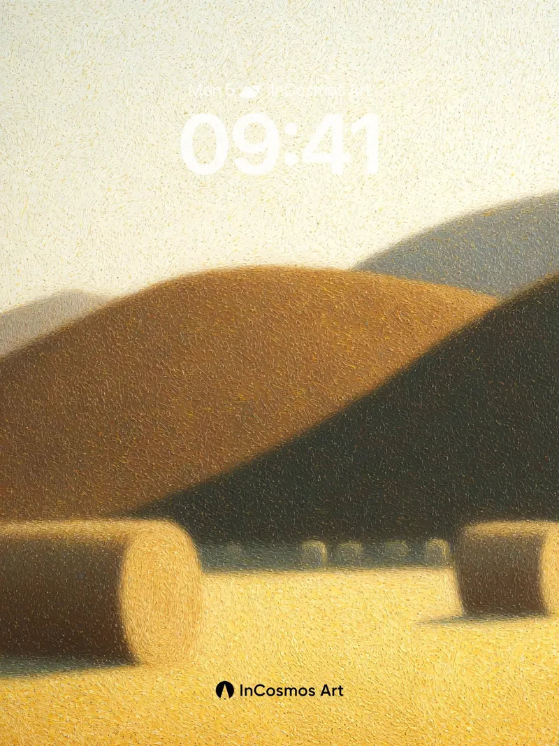 Golden Hush Wallpaper with Distant Hills