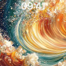 Cosmic Wave Wallpaper with Golden Foam wallpaper for iPhone, iPad & Mac