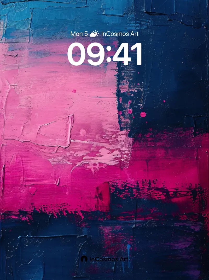 Neon Pulse Wallpaper with Textured Depth