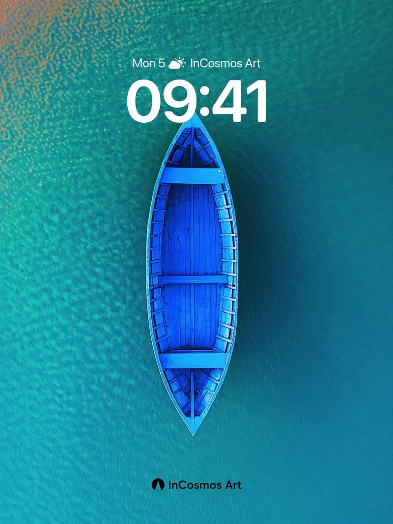 Calm Abyss Wallpaper with Floating Boat