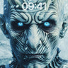Frost-etched Face Wallpaper with Icy Blue Eyes wallpaper for iPhone, iPad & Mac