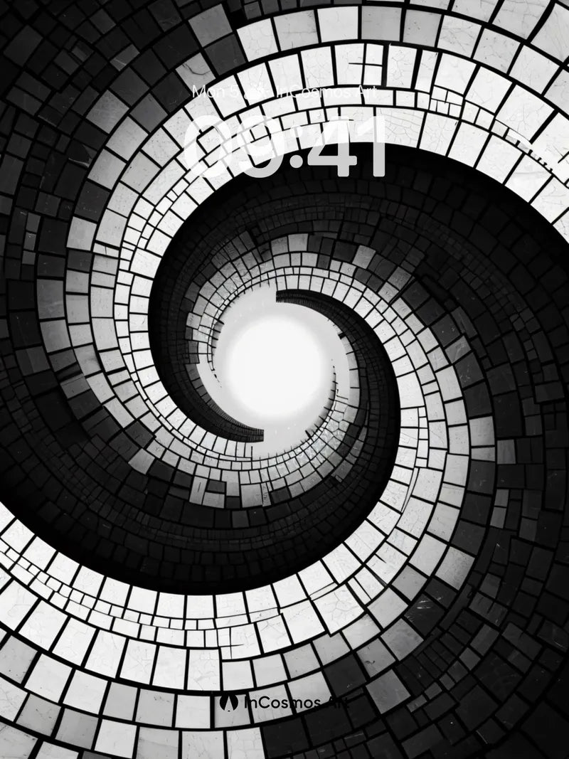 Infinite Spiral Wallpaper with Tiled Depth