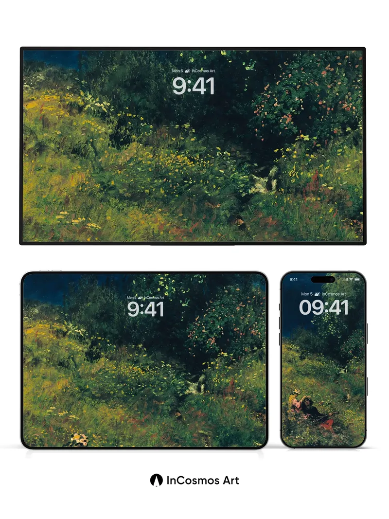 Nocturnal Garden Wallpaper with Starlit Whispers