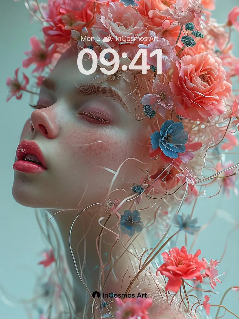 Serene Bloom Wallpaper with Ethereal Petals wallpaper for iPhone, iPad & Mac