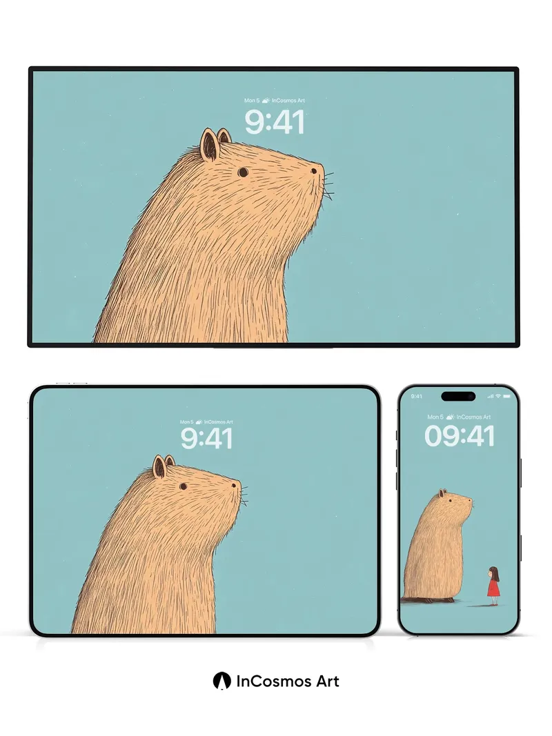 Whispering Wonder Wallpaper with Giant Rodent