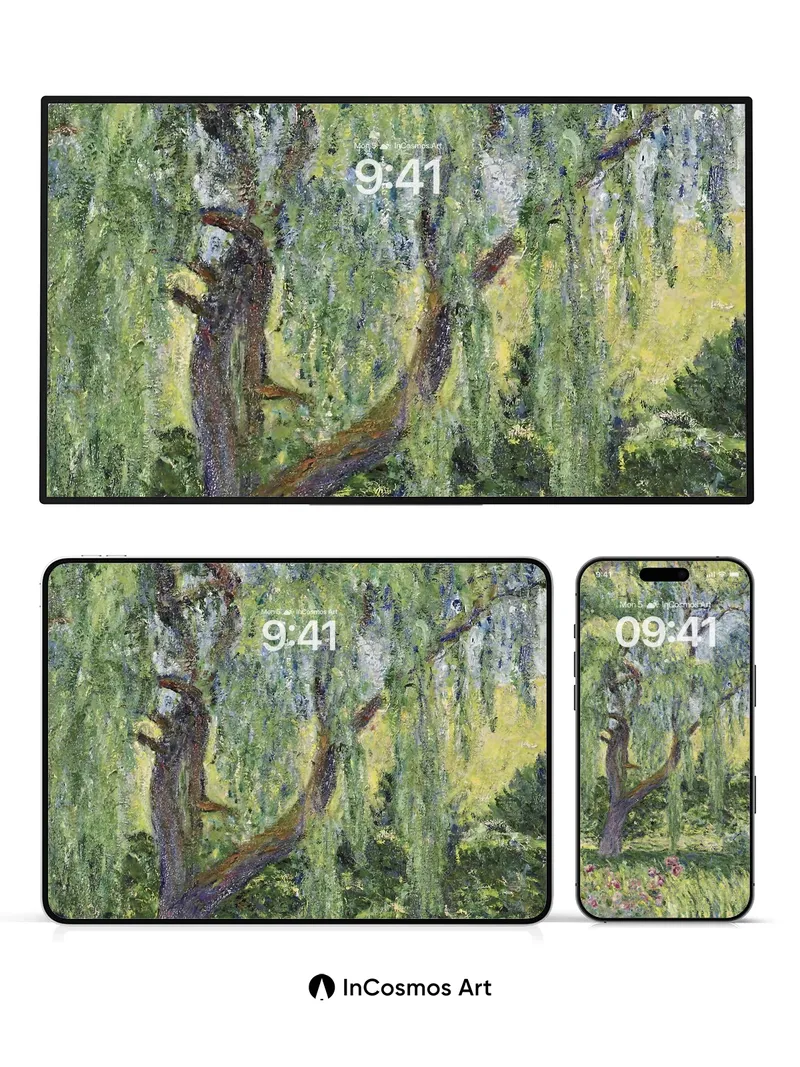 Whispering Canopy Wallpaper with Sunlit Threads