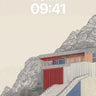 Stone Silence Wallpaper with Red Horizon wallpaper for iPhone, iPad & Mac