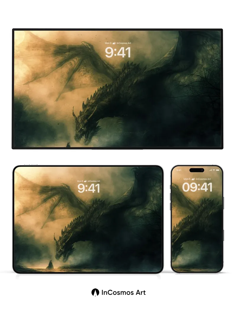 Shadowed Sovereign Wallpaper with Mist-Crawling Wings