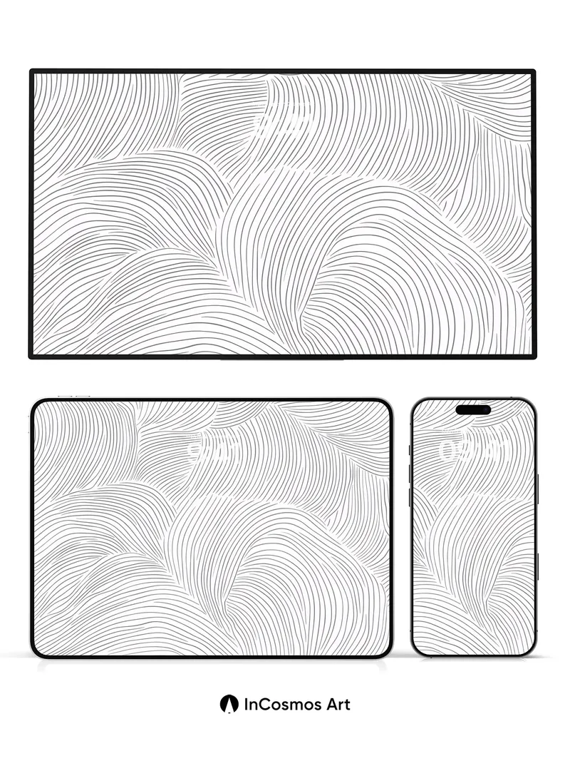 Silent Currents Wallpaper with Whispering Lines