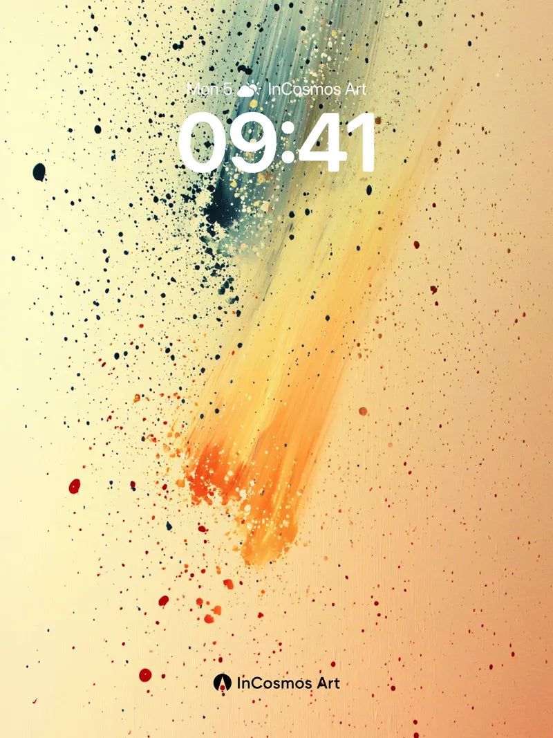 Crimson Pulse Wallpaper with Cosmic Drift