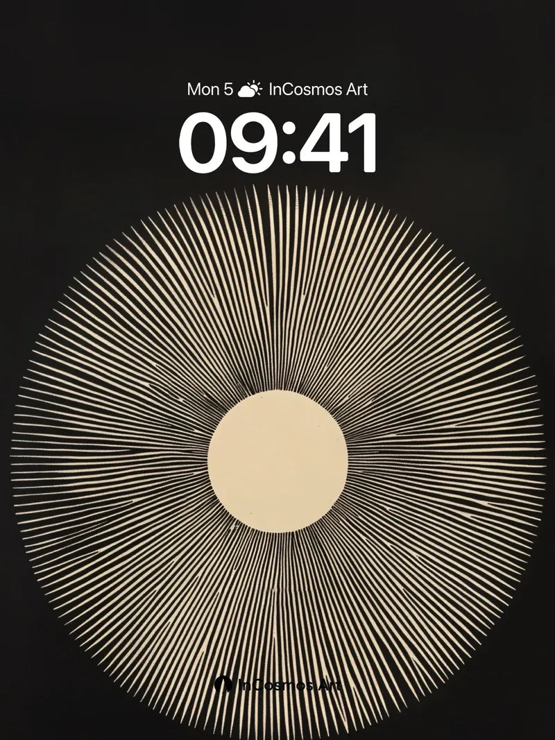 Sonic Bloom Wallpaper with Radiant Spokes