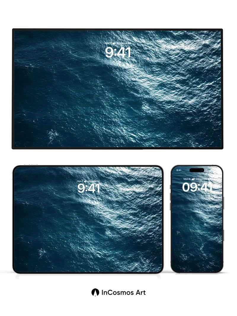 Deep Currents Wallpaper with Sunlit Veins