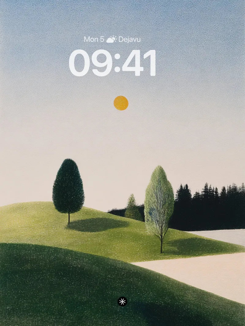 Serene Hillside Gradient Wallpaper wallpaper for iPhone, iPad & Mac